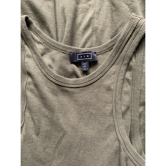 AYR Olive Green Ribbed Sleeveless Maxi Dress Women’s Small - Picture 4 of 5